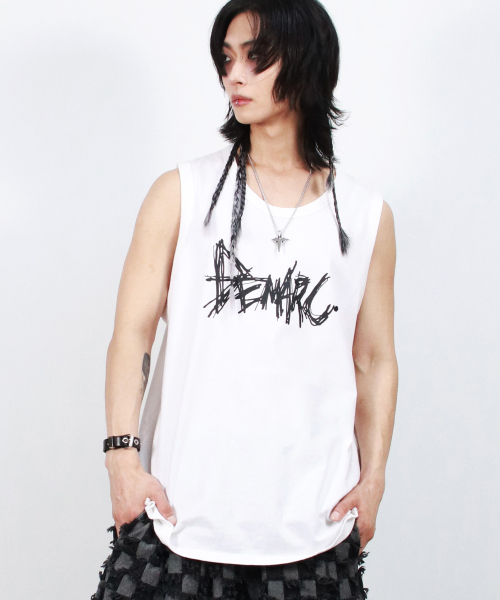 DEMARC(ドゥマーク)の「M rough text-logo boxy sleeveless - White(Tシャツ/カットソー・メンズ・その他・MEDIUM/LARGE)」の3枚目の写真