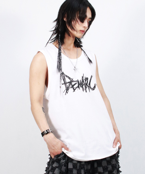 DEMARC(ドゥマーク)の「M rough text-logo boxy sleeveless - White(Tシャツ/カットソー・メンズ・その他・MEDIUM/LARGE)」の5枚目の写真