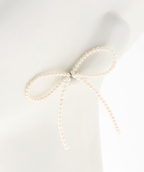 Steven Alan(スティーブンアラン)の「<SASKIA DIEZ>PEARL BOW EARSTUD/シングルピアス(ピアス(片耳用)・レディース・ホワイト・FREE)」の8枚目の写真