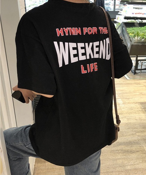 Miniministore(ミニミニストア)の「プリントTシャツ 半袖 新作 韓国風夏服(Tシャツ/カットソー・レディース・ホワイト/ブラック・FREE)」の2枚目の写真