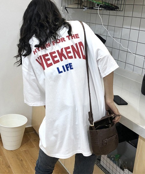 Miniministore(ミニミニストア)の「プリントTシャツ 半袖 新作 韓国風夏服(Tシャツ/カットソー・レディース・ホワイト/ブラック・FREE)」の4枚目の写真