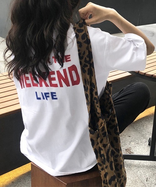 Miniministore(ミニミニストア)の「プリントTシャツ 半袖 新作 韓国風夏服(Tシャツ/カットソー・レディース・ホワイト/ブラック・FREE)」の6枚目の写真