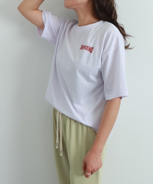 Miniministore(ミニミニストア)の「プリントTシャツ 半袖 新作 韓国風夏服(Tシャツ/カットソー・レディース・ホワイト/ブラック・FREE)」の8枚目の写真
