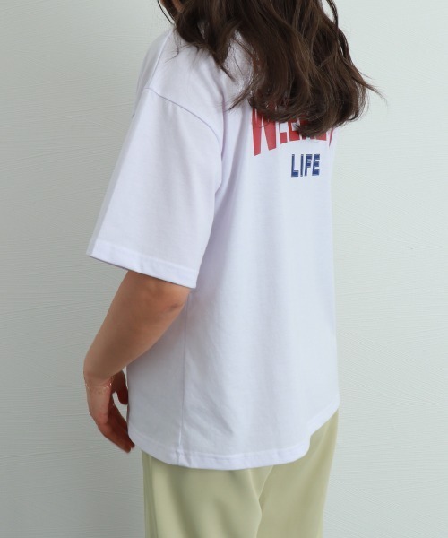 Miniministore(ミニミニストア)の「プリントTシャツ 半袖 新作 韓国風夏服(Tシャツ/カットソー・レディース・ホワイト/ブラック・FREE)」の9枚目の写真
