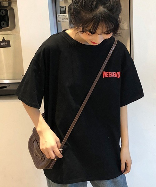 Miniministore(ミニミニストア)の「プリントTシャツ 半袖 新作 韓国風夏服(Tシャツ/カットソー・レディース・ホワイト/ブラック・FREE)」の16枚目の写真