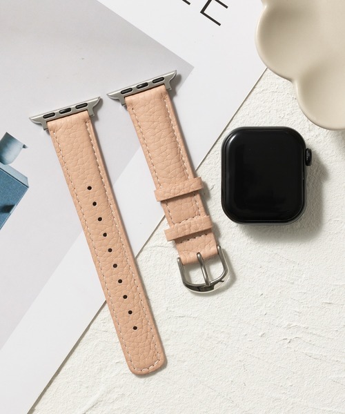 emonique(エモニーク)の「PUレザー アップルウォッチバンド Apple Watch バンド【38mm/40mm/41mm 対応】(デジタル腕時計・メンズ・パープル/ピンク/シルバー/イエロー/イエロー系/グリーン/ホワイト/ブラウン系/ブラウン・38)」の8枚目の写真