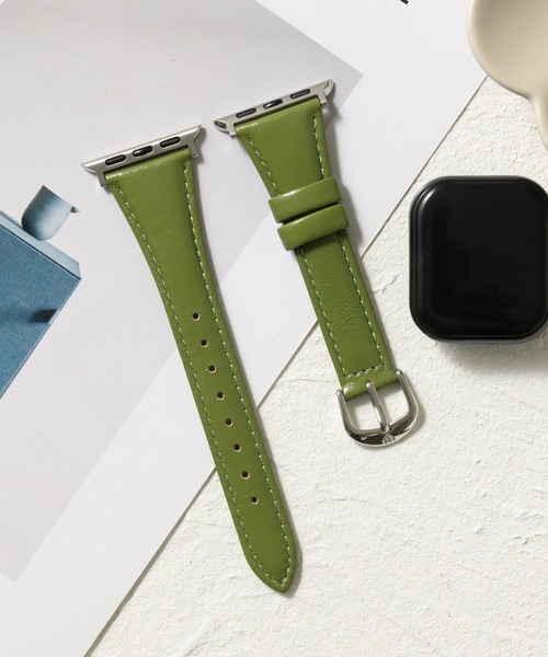 emonique(エモニーク)の「PUレザー アップルウォッチバンド Apple Watch バンド【38mm/40mm/41mm 対応】(デジタル腕時計・メンズ・パープル/ピンク/シルバー/イエロー/イエロー系/グリーン/ホワイト/ブラウン系/ブラウン・38)」の4枚目の写真