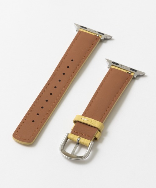 emonique(エモニーク)の「PUレザー アップルウォッチバンド Apple Watch バンド【38mm/40mm/41mm 対応】(デジタル腕時計・メンズ・パープル/ピンク/シルバー/イエロー/イエロー系/グリーン/ホワイト/ブラウン系/ブラウン・38)」の16枚目の写真
