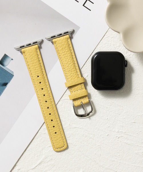 emonique(エモニーク)の「PUレザー アップルウォッチバンド Apple Watch バンド【38mm/40mm/41mm 対応】(デジタル腕時計・メンズ・パープル/ピンク/シルバー/イエロー/イエロー系/グリーン/ホワイト/ブラウン系/ブラウン・38)」の14枚目の写真