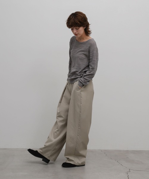 select MOCA（セレクトモカ）の「メランジロングスリーブニットトップス（ニット/セーター・レディース・グリーン/グレー/ホワイト・FREE）」の19枚目の写真