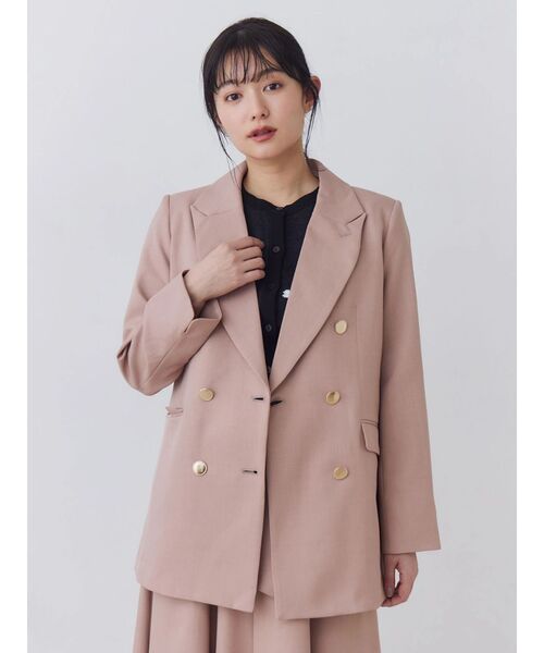 TONAL(トーナル)の「マルチセットダブルジャケット(テーラードジャケット・レディース・ネイビー/グレー/ブラウン/ピンク・SMALL/MEDIUM)」の8枚目の写真