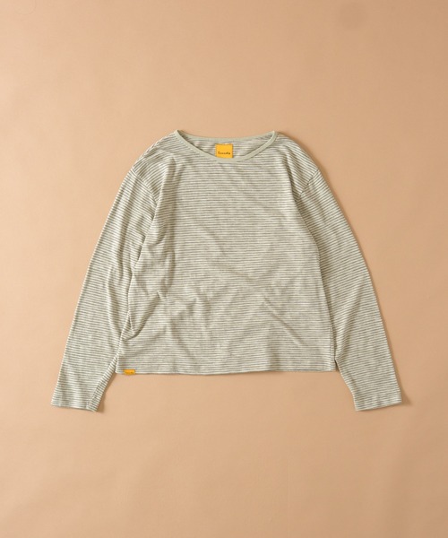 Zooodle(ズードル)の「Border Long Sleeve T-Shirt - ボーダーロンT -(Tシャツ/カットソー・メンズ・ミント/ブラック・MEDIUM/LARGE)」の3枚目の写真