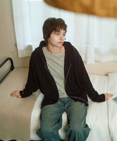 Zooodle(ズードル)の「Border Long Sleeve T-Shirt - ボーダーロンT -(Tシャツ/カットソー・メンズ・ミント/ブラック・MEDIUM/LARGE)」の16枚目の写真