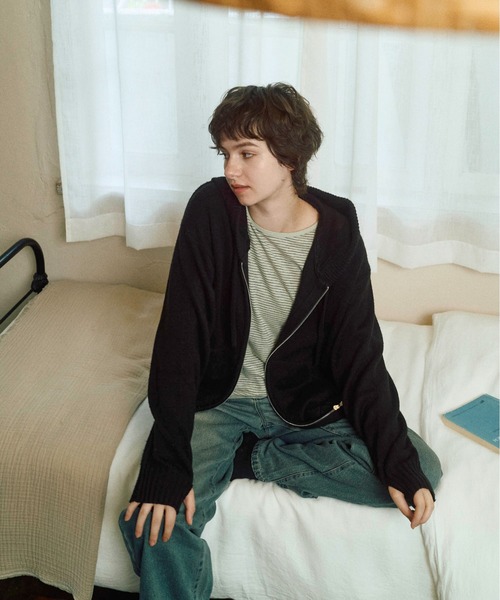 Zooodle(ズードル)の「Border Long Sleeve T-Shirt - ボーダーロンT -(Tシャツ/カットソー・メンズ・ミント/ブラック・MEDIUM/LARGE)」の17枚目の写真