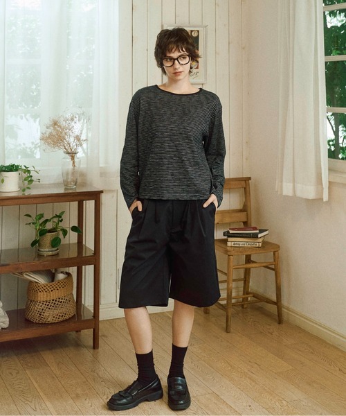 Zooodle(ズードル)の「Border Long Sleeve T-Shirt - ボーダーロンT -(Tシャツ/カットソー・メンズ・ミント/ブラック・MEDIUM/LARGE)」の12枚目の写真