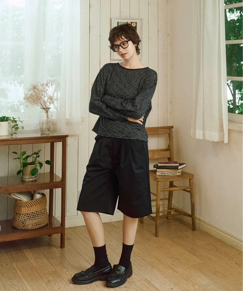 Zooodle(ズードル)の「Border Long Sleeve T-Shirt - ボーダーロンT -(Tシャツ/カットソー・メンズ・ミント/ブラック・MEDIUM/LARGE)」の14枚目の写真