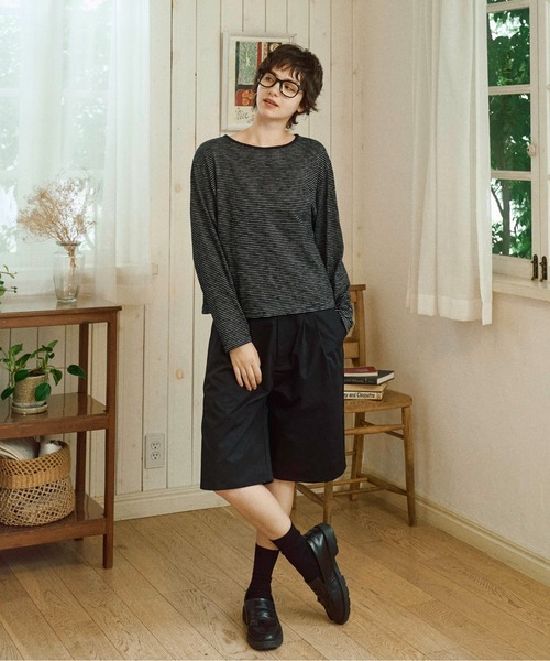 Zooodle(ズードル)の「Border Long Sleeve T-Shirt - ボーダーロンT -(Tシャツ/カットソー・メンズ・ミント/ブラック・MEDIUM/LARGE)」の15枚目の写真