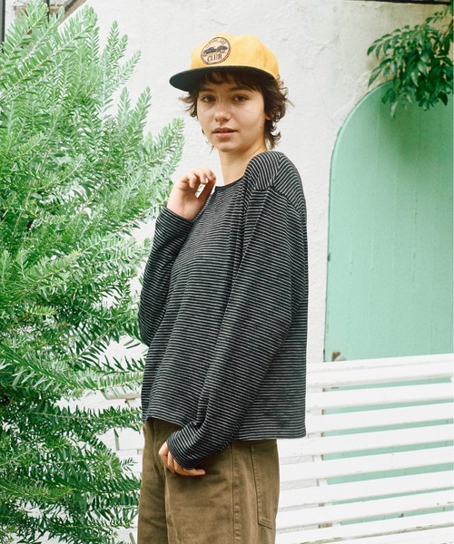 Zooodle(ズードル)の「Border Long Sleeve T-Shirt - ボーダーロンT -(Tシャツ/カットソー・メンズ・ミント/ブラック・MEDIUM/LARGE)」の22枚目の写真