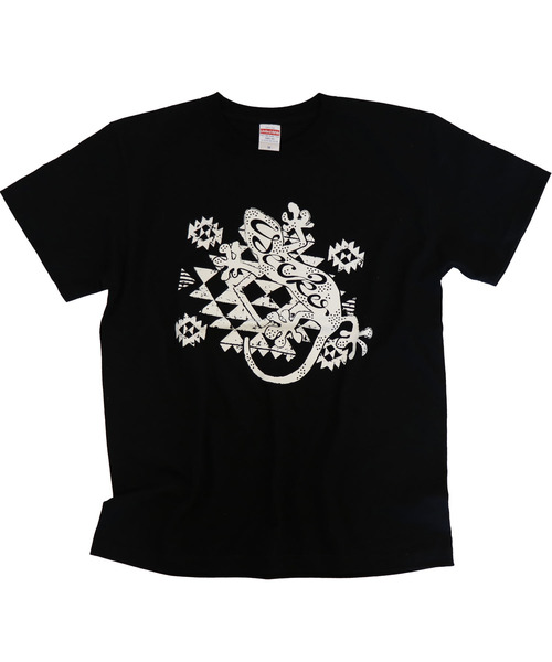 ZIP FIVE（ジップファイブ）の「エスニック Ｔシャツ ヤモリ オルテガ（Tシャツ/カットソー・メンズ・ホワイト/グレー/ブラック/ベージュ・X-LARGE/MEDIUM/LARGE）」の14枚目の写真