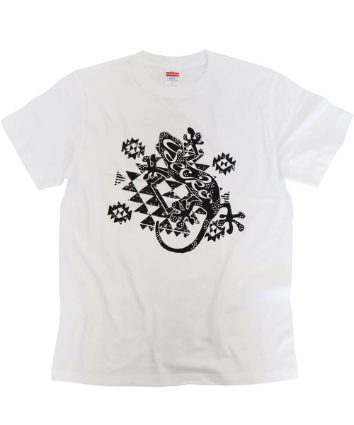 ZIP FIVE（ジップファイブ）の「エスニック Ｔシャツ ヤモリ オルテガ（Tシャツ/カットソー・メンズ・ホワイト/グレー/ブラック/ベージュ・X-LARGE/MEDIUM/LARGE）」の16枚目の写真