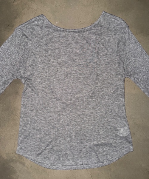 SHAGGIE(シャギー)の「バックレースシアーテレコトップス(Tシャツ/カットソー・レディース・ホワイト/ブラック/ブラウン/グレー・FREE)」の13枚目の写真