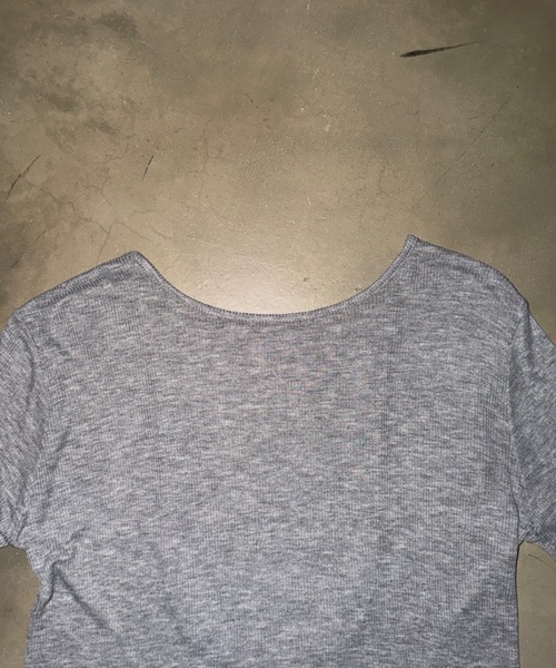 SHAGGIE(シャギー)の「バックレースシアーテレコトップス(Tシャツ/カットソー・レディース・ホワイト/ブラック/ブラウン/グレー・FREE)」の15枚目の写真