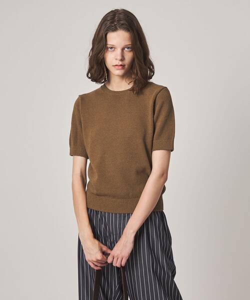 Steven Alan(スティーブンアラン)の「<Steven Alan>ハーフスリーブ ニット プルオーバー(ニット/セーター・レディース・ブラック/ナチュラル/オリーブ・FREE)」の3枚目の写真