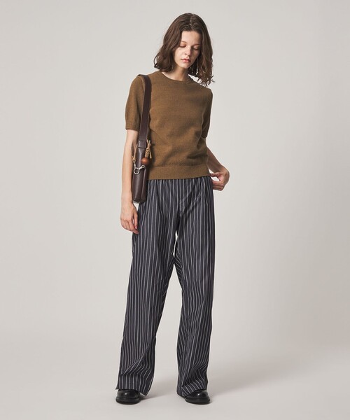 Steven Alan(スティーブンアラン)の「<Steven Alan>ハーフスリーブ ニット プルオーバー(ニット/セーター・レディース・ブラック/ナチュラル/オリーブ・FREE)」の4枚目の写真