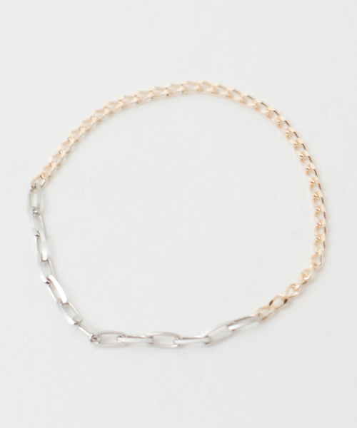 martinique(マルティニーク)の「【wePERM /ウィパーマ 】Asymmetric Chain Ring3(K10) : 2(PT)(リング・レディース・ゴールド・3/2/1)」の2枚目の写真