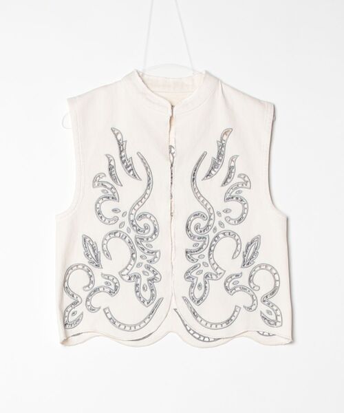 TODAYFUL(トゥデイフル)の「Cut Lace Twill Vest(その他アウター・メンズ・ブラック/オフホワイト・FREE)」の2枚目の写真