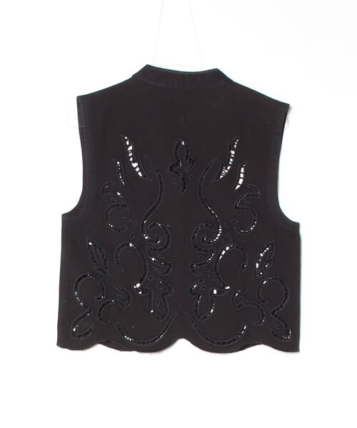 TODAYFUL(トゥデイフル)の「Cut Lace Twill Vest(その他アウター・メンズ・ブラック/オフホワイト・FREE)」の3枚目の写真