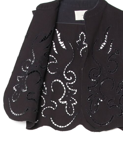 TODAYFUL(トゥデイフル)の「Cut Lace Twill Vest(その他アウター・メンズ・ブラック/オフホワイト・FREE)」の4枚目の写真