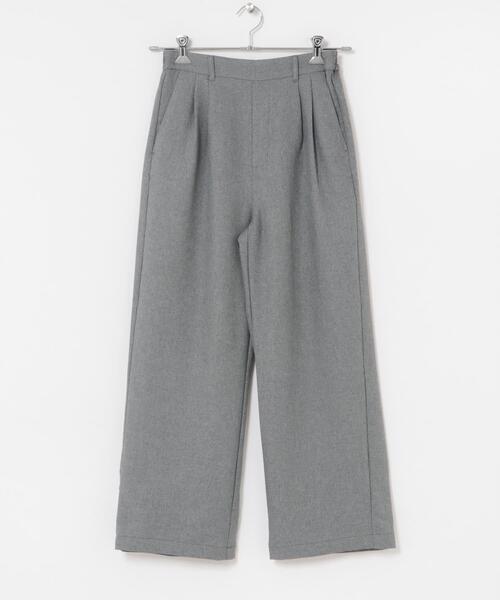 ITEMS URBANRESEARCH(アイテムズ アーバンリサーチ)の「ドビーワイドパンツ(その他パンツ・レディース・ベージュ/チャコールグレー・FREE)」の7枚目の写真