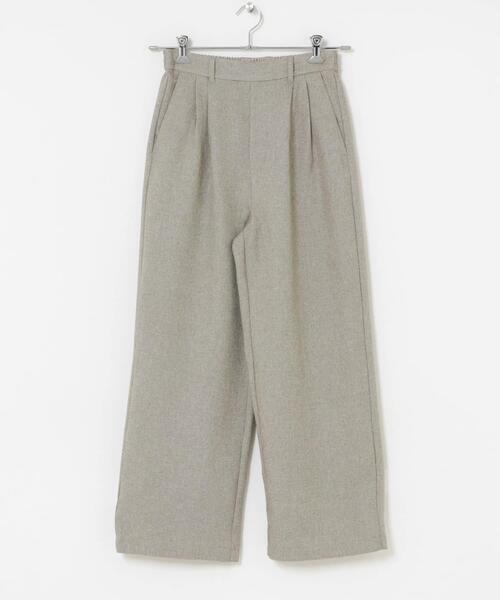 ITEMS URBANRESEARCH(アイテムズ アーバンリサーチ)の「ドビーワイドパンツ(その他パンツ・レディース・ベージュ/チャコールグレー・FREE)」の15枚目の写真