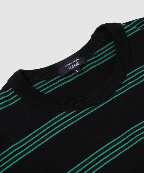 COMME des GARCONS HOMME（コム デ ギャルソン・オム）の「COTTON BORDER PATTERN T-SHIRTS（Tシャツ/カットソー・メンズ・ブラウン/ブラック・S/M/L/XL）」の4枚目の写真
