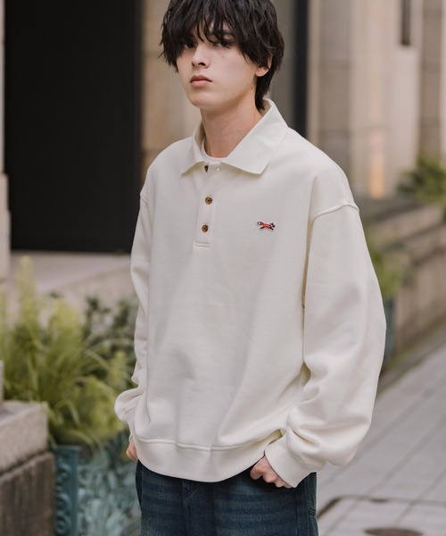 刷毛保暖LOGO刺繡大學POLO衫