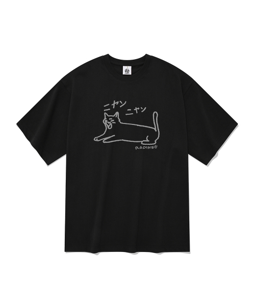 RADINEO(ラディネオ)の「ネコ 半袖Tシャツ ブラック(Tシャツ/カットソー・メンズ・その他・LARGE/SMALL/X-LARGE/MEDIUM)」の1枚目の写真
