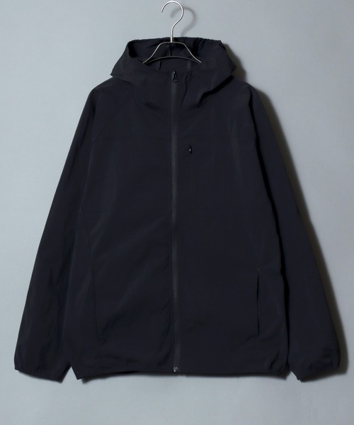 ANPAS(アンパス)の「Lightweight Poly-Stretch Active Hoodie / ポリストレッチ ファンクショナル ナイロンパーカー / 接触冷感 フードブルゾン フルジップ アクティブパーカー メンズ レディース ユニセックス ライトアウター(マウンテンパーカー・メンズ・ブラック/グレー・M/L/XL)」の7枚目の写真