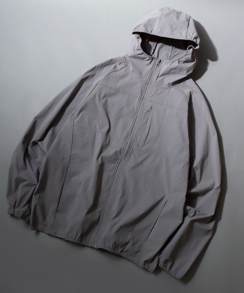 ANPAS(アンパス)の「Lightweight Poly-Stretch Active Hoodie / ポリストレッチ ファンクショナル ナイロンパーカー / 接触冷感 フードブルゾン フルジップ アクティブパーカー メンズ レディース ユニセックス ライトアウター(マウンテンパーカー・メンズ・ブラック/グレー・M/L/XL)」の10枚目の写真
