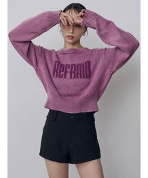 MURUA（ムルーア）の「ウォッシュシャギーロゴニット　秋服　冬服（ニット/セーター・レディース）」