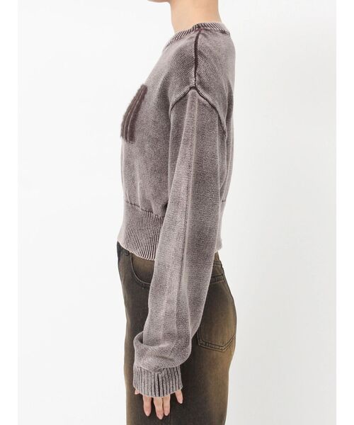 MURUA(ムルーア)の「ウォッシュシャギーロゴニット 秋服 冬服(ニット/セーター・レディース・ブルー/ブラウン/ピンク/ブラック・FREE)」の12枚目の写真