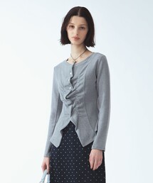 Ray BEAMS | リブ パネル 切替 カーディガン(Tシャツ/カットソー)