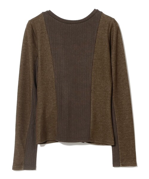 Ray BEAMS(レイビームス)の「リブ パネル 切替 カーディガン(Tシャツ/カットソー・レディース・シルバー/オリーブ・ONE SIZE)」の18枚目の写真