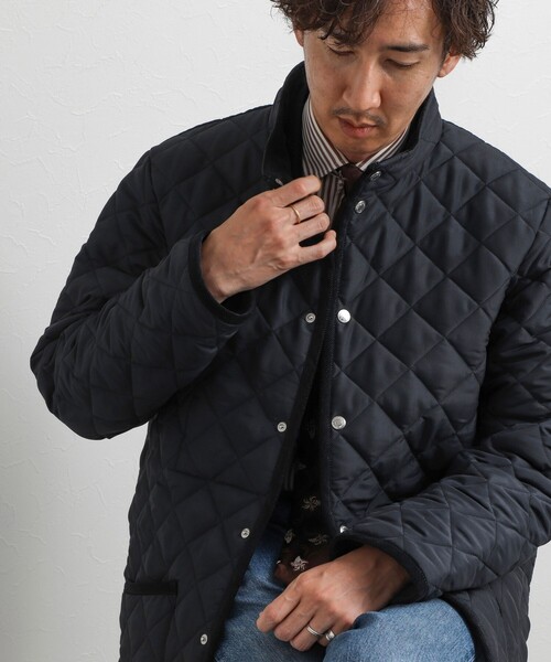 Traditional Weatherwear（トラディショナルウェザーウェア）の「【Traditional Weatherwear】別注 WAVERLY STAND スタンドカラーキルティングジャケット 26AW（ブルゾン・メンズ・ブラック/ネイビー/ブラウン・36/38/40/42/44）」の3枚目の写真