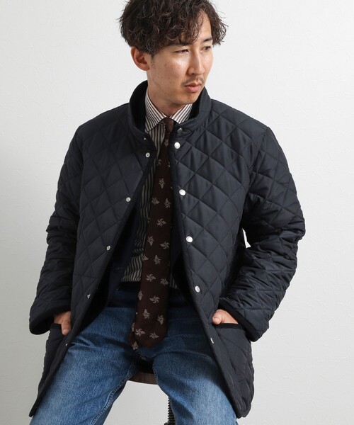 Traditional Weatherwear（トラディショナルウェザーウェア）の「【Traditional Weatherwear】別注 WAVERLY STAND スタンドカラーキルティングジャケット 26AW（ブルゾン・メンズ・ブラック/ネイビー/ブラウン・36/38/40/42/44）」の6枚目の写真