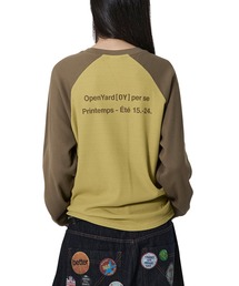 Openyard（オープンヤード）の「『Openyard/オープンヤード』WAFFLE RAGLAN LONG SLEEVE TEE/ワッフルラグラン長袖Ｔシャツ（Tシャツ/カットソー）」