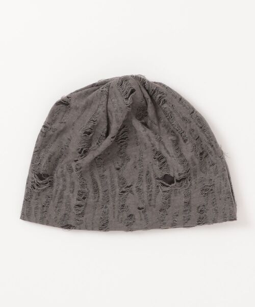 ANAP GiRL(アナップガール)の「*ダメージ加工 ルーズビーニー(キャップ・キッズ・カーキ/ブラック・F)」の1枚目の写真