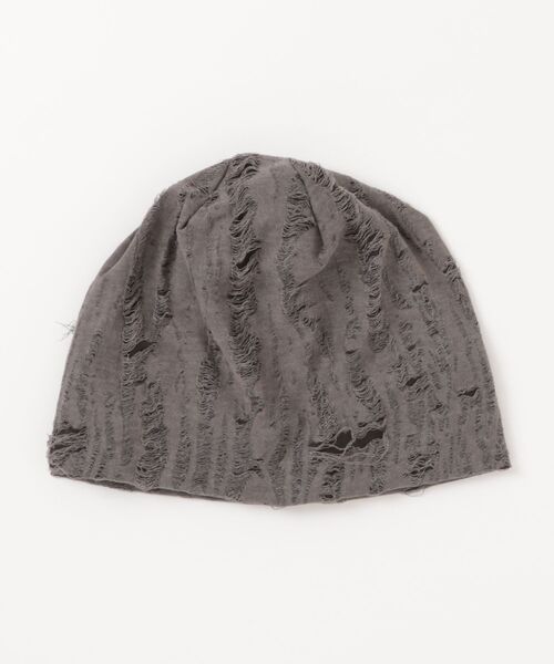 ANAP GiRL(アナップガール)の「*ダメージ加工 ルーズビーニー(キャップ・キッズ・カーキ/ブラック・F)」の3枚目の写真