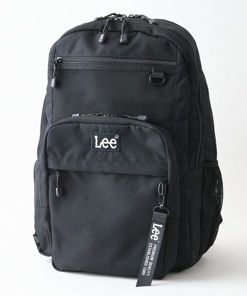 Lee(リー)の「【Lee/リー】【容量23L 撥水加工を施したポリエステル素材を使用】フロントメッシュリュック スポーティ テープチャーム付き デイリーユース 通勤 通学(バックパック/リュック・レディース・ブラック/ピンク/ライトグリーン・FREE)」の2枚目の写真