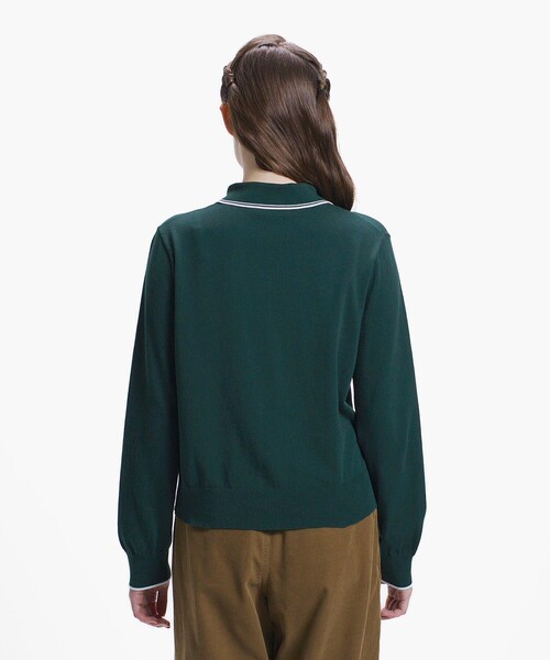 LACOSTE（ラコステ）の「配色ラインディテールニットポロカーディガン（カーディガン/ボレロ・レディース・ネイビー/ダークグリーン・34/36/38/40）」の16枚目の写真